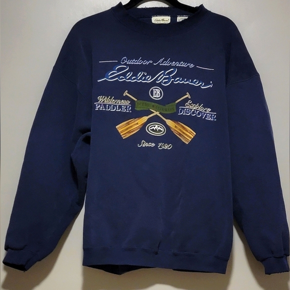 Vintage Eddie Bauer Outdoor Adventure Paddle Crewneck - Picture 1 of 6